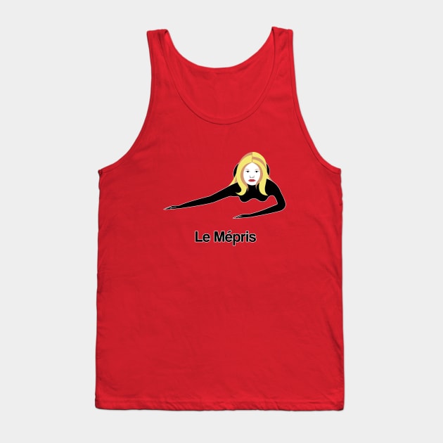 Le Mépris Minimal Movie Fan Art Brigitte Bardot Godard Tank Top by Rozbud